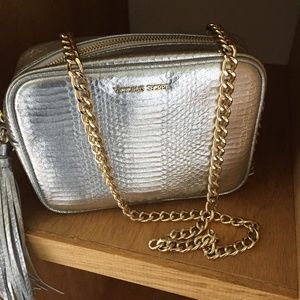 VS Silver bag with gold chain strap -NEW